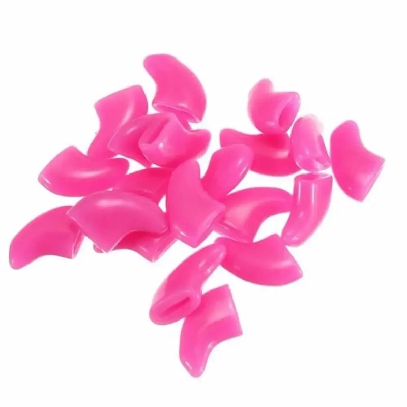 Silicone Soft Cat Nail Caps With Adhesive Glue Set 2