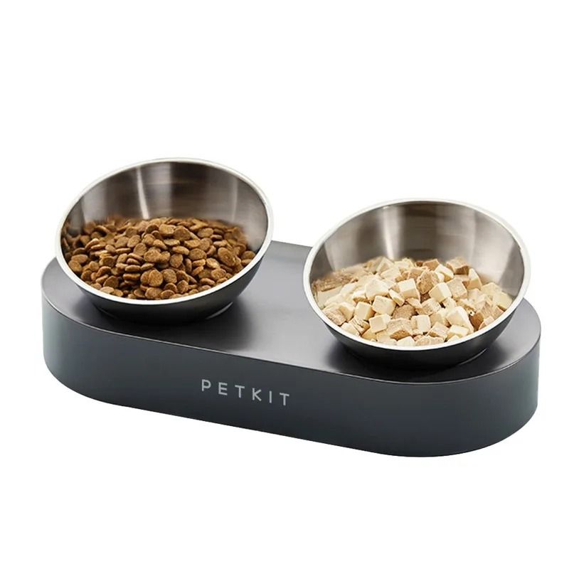 PETKIT Stainless Steel Adjustable Double Pet Feeding Bowl 0