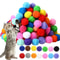 Colorful Plush Cat Teaser Toy Balls Set 4