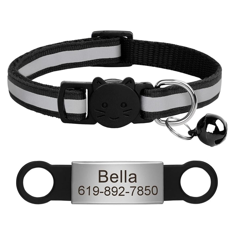 Customized Reflective Pet ID Collar With Nameplate 25