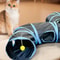 Extended Black ThreeWay Cat Tunnel Toy 5