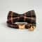 Elegant Tweed Check Cat Collar With Pearl Charm 9
