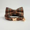Elegant Tweed Check Cat Collar With Pearl Charm 3