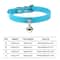 Colorful Adjustable Leather Pet Collar With Bell 7