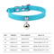 Colorful Adjustable Leather Pet Collar With Bell 7