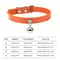 Colorful Adjustable Leather Pet Collar With Bell 12