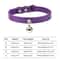Colorful Adjustable Leather Pet Collar With Bell 16