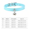 Colorful Adjustable Leather Pet Collar With Bell 20