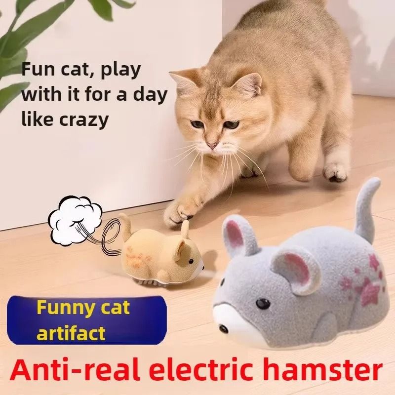 Interactive SelfMoving Electric Hamster Cat Toy 1