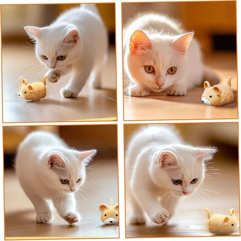 Interactive SelfMoving Electric Hamster Cat Toy 4