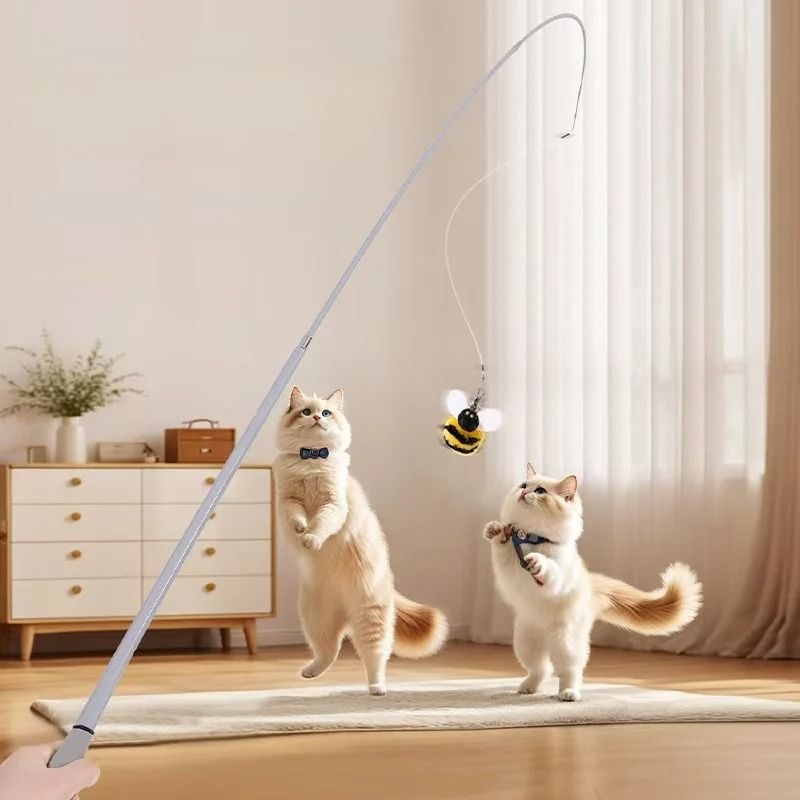 110cm Telescopic Carbon Fiber Cat Teaser Rod 2