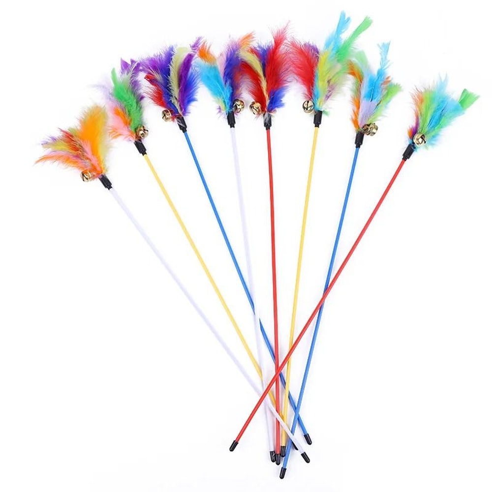 5Piece Interactive Cat Teaser Wand Set 9