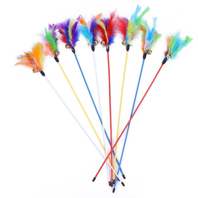 5Piece Interactive Cat Teaser Wand Set 9