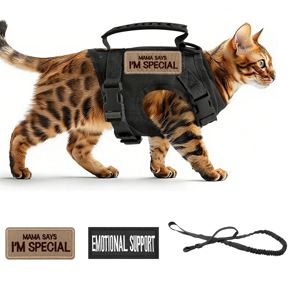 Tactical EscapeProof Military Style Cat Harness 0