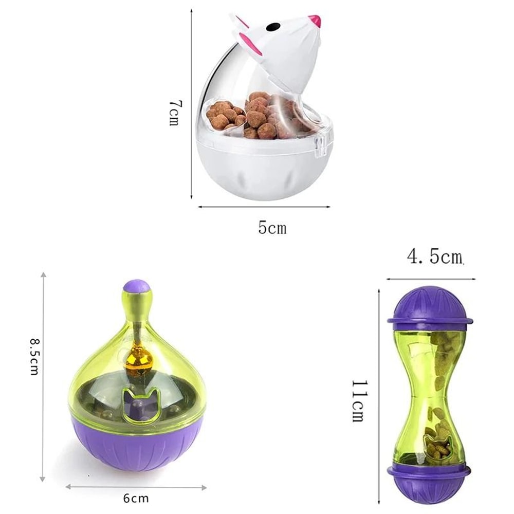 Interactive MiceShaped Cat Food Tumbler Treat Dispenser 1
