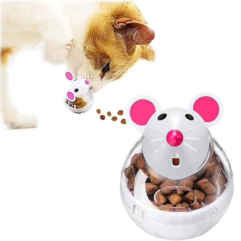 Interactive MiceShaped Cat Food Tumbler Treat Dispenser 2