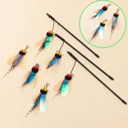 interactive butterfly feather cat teaser wand