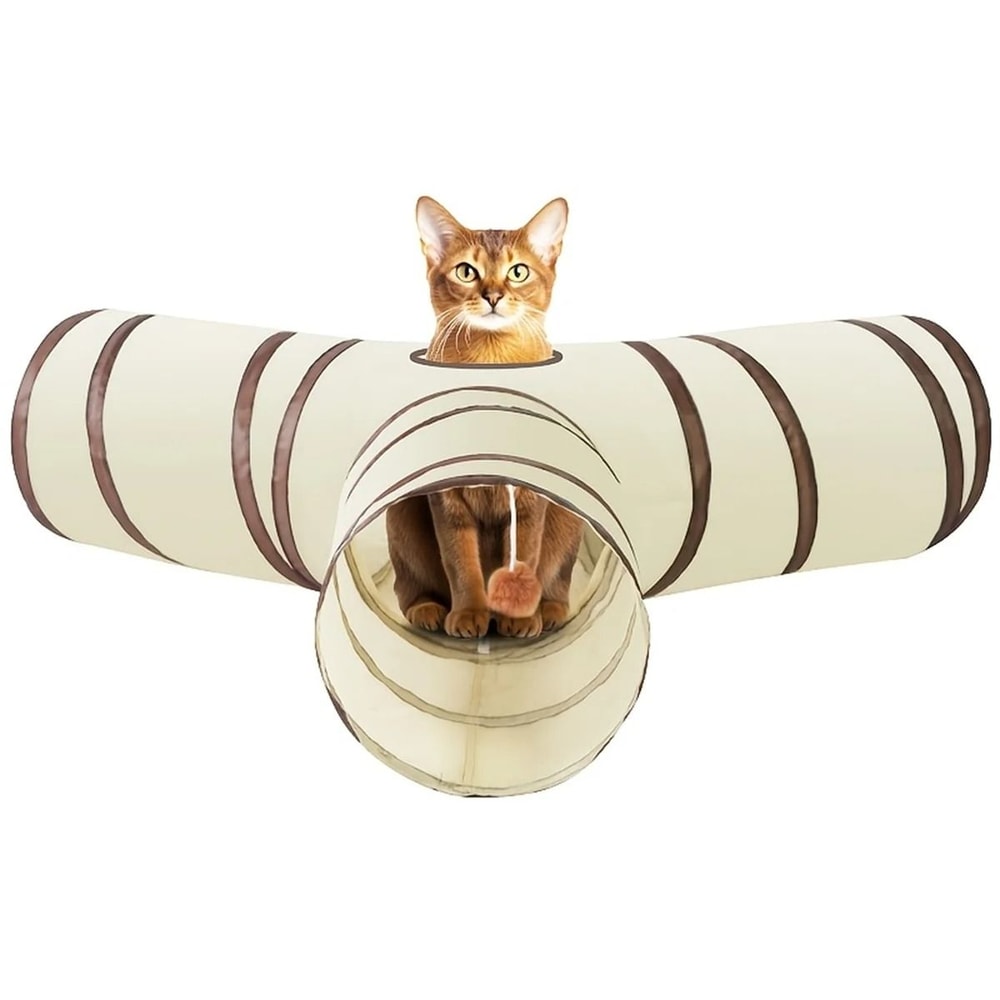 Collapsible Foldable AllinOne Cat Tunnel Toy 0