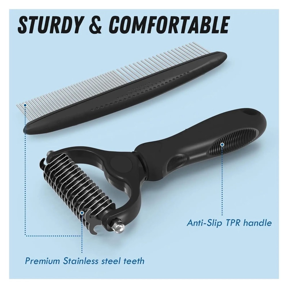 Pet Grooming Brush Metal Comb Combo Set 5