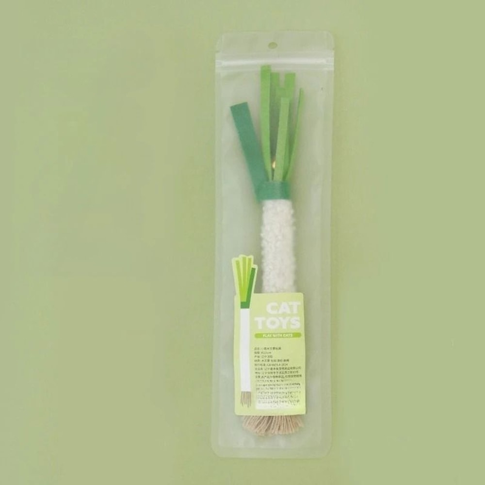 3Piece Simulated Scallion Cat Chew Toy Set With Silvervine 6