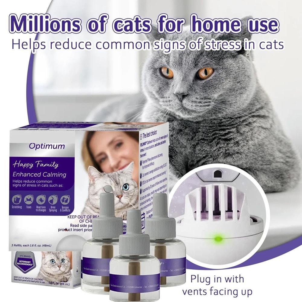 YHOPE Classic Calm For Cats 30Day Diffuser Refill 3Pack 0