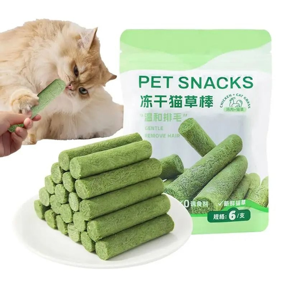 Cat Grass Teething Stick Pet Snack 0