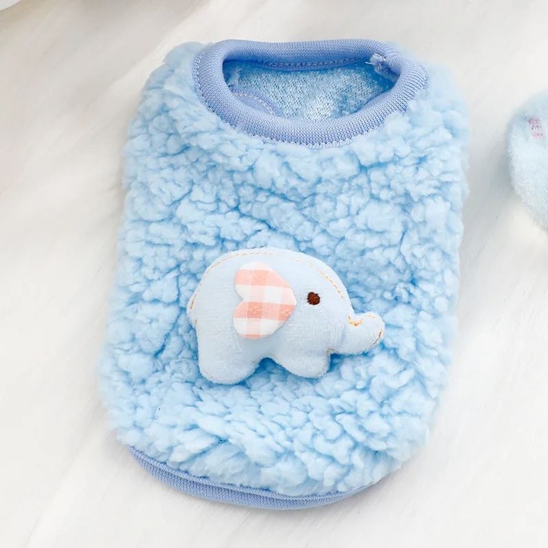 Newborn Kitten Velvet Winter Warm Pet Sweater 11