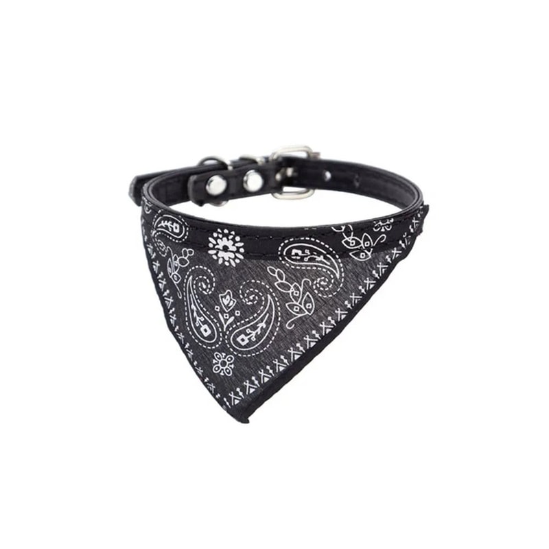 Adjustable Cute Printed Triangular Bandana Cat And Puppy Scarf Collar 6