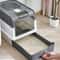 Portable Collapsible Cat Litter Pan With Splash Guard And Plastic Scoop 0