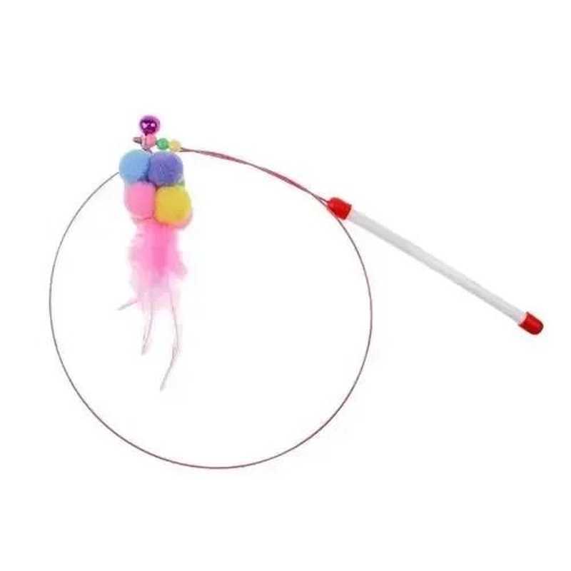 FourSection Telescopic Carbon Fiber Cat Wand Fishing Rod Toy 11