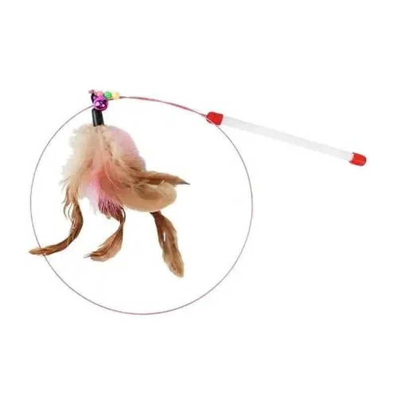 FourSection Telescopic Carbon Fiber Cat Wand Fishing Rod Toy 1