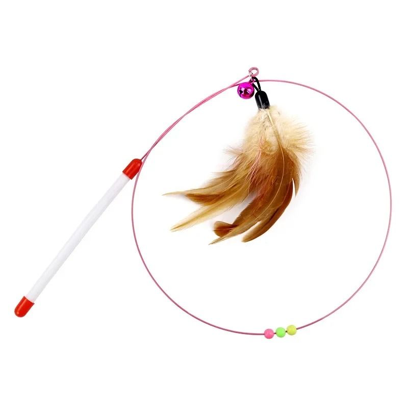 FourSection Telescopic Carbon Fiber Cat Wand Fishing Rod Toy 5