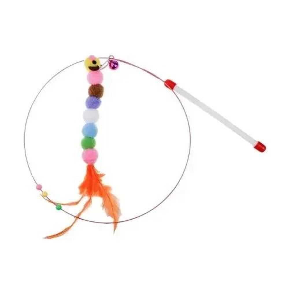 FourSection Telescopic Carbon Fiber Cat Wand Fishing Rod Toy 6