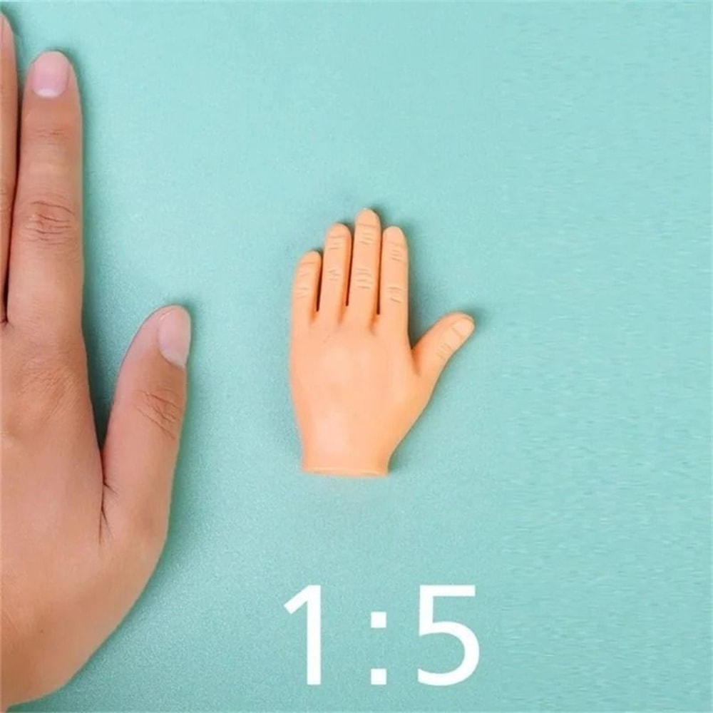 Mini Hands Model Silicone Finger Gloves Cat Massage Tool 4