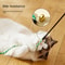 Simulation Feather And Satin Ribbon Interactive Cat Teaser Wand Toy 1