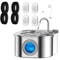 3L Stainless Steel Automatic Cat Water Fountain Dispenser 8