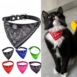 lovely adjustable pet triangular scarf bandana collar