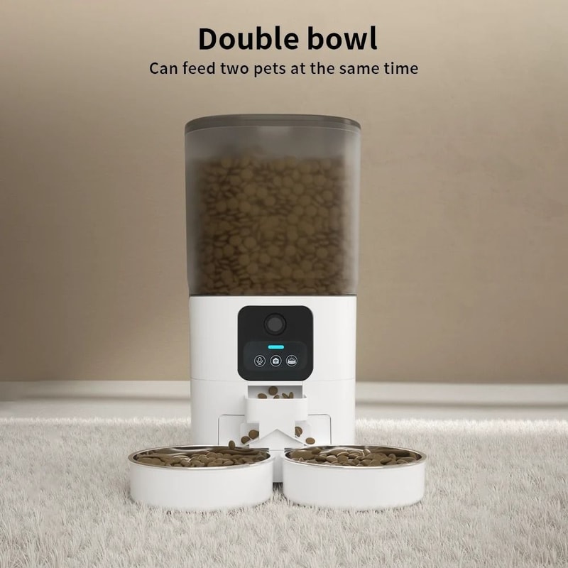 7L Smart Automatic Pet Feeder With Dual Stainless Steel Bowls 6