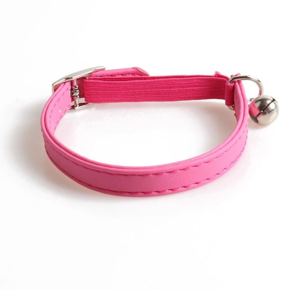 Cute Macaron Color Elastic Adjustable Pet Collar With Bell 8