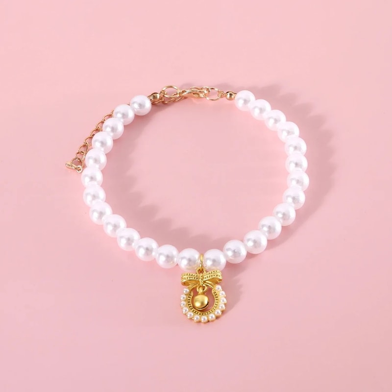 Pet Princess Style Pearl Charm Pendant Necklace 7