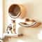 Wall Mounted Wooden Cat Climbing Shelves And Scratching Post 0