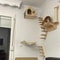 Wall Mounted Wooden Cat Climbing Shelves And Scratching Post 3