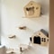Wall Mounted Wooden Cat Climbing Shelves And Scratching Post 5