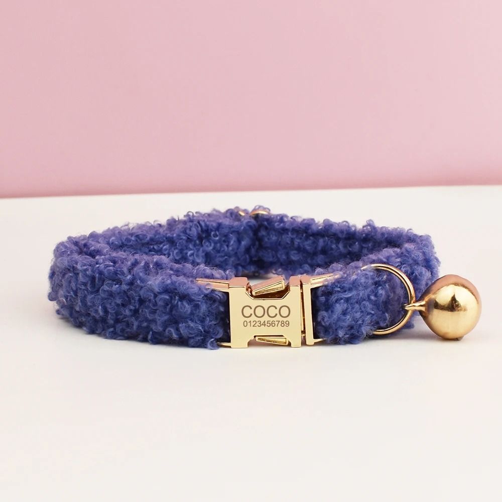 Personalized Custom Engraved Teddy Cat Collar With Name Plate 9