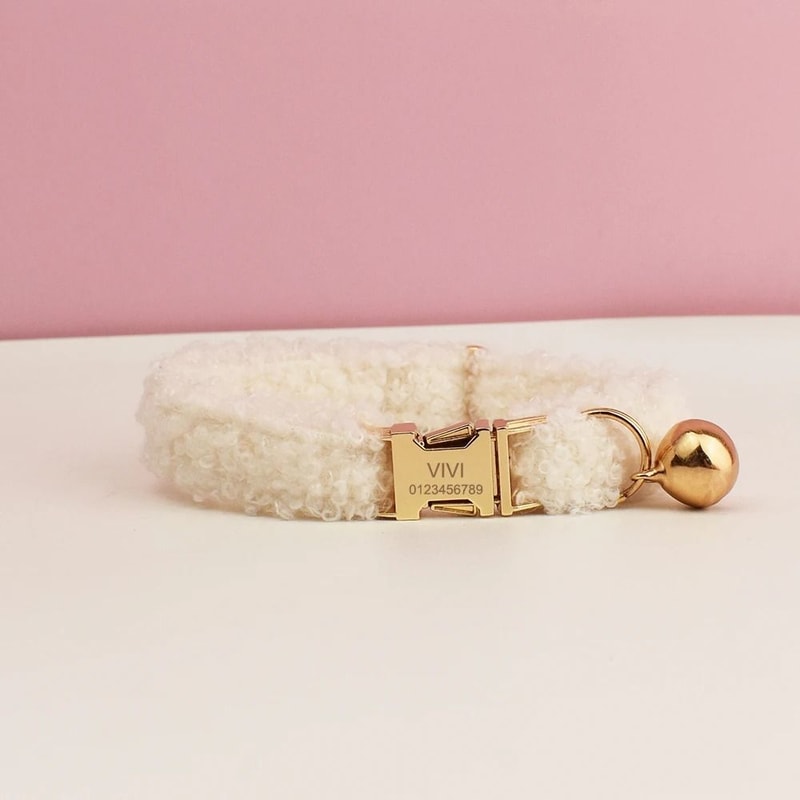 Personalized Custom Engraved Teddy Cat Collar With Name Plate 6