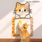 SelfAdhesive WallMounted Felt Cat Scratcher Mat With Toy 1