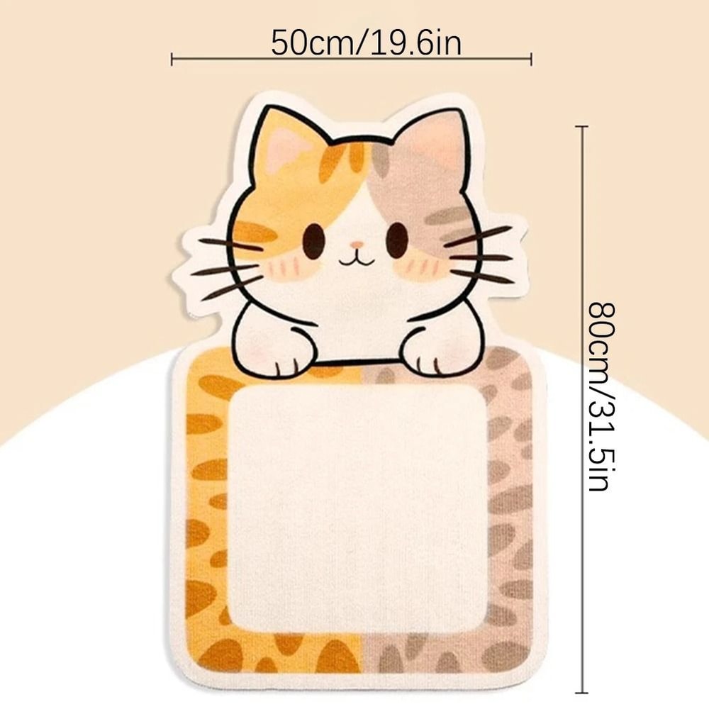 SelfAdhesive WallMounted Felt Cat Scratcher Mat With Toy 2