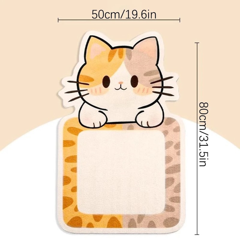 SelfAdhesive WallMounted Felt Cat Scratcher Mat With Toy 2