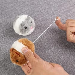 cute plush mouse cat toy with interactive shake movement
