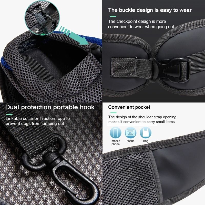 Pet Cat Dog Carrier Backpack Mesh Sling Travel Crossbody Shoulder Bag 1